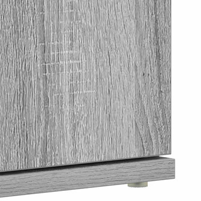 Skoskåp med dörr Grå 80 x 39 x 180 cm Konstruerat trä