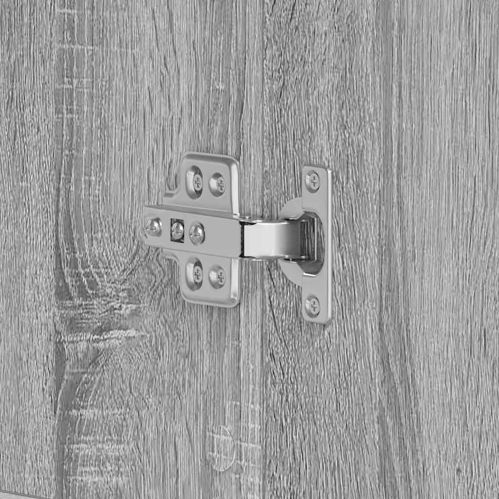 Skoskåp med dörr Grå 80 x 39 x 180 cm Konstruerat trä