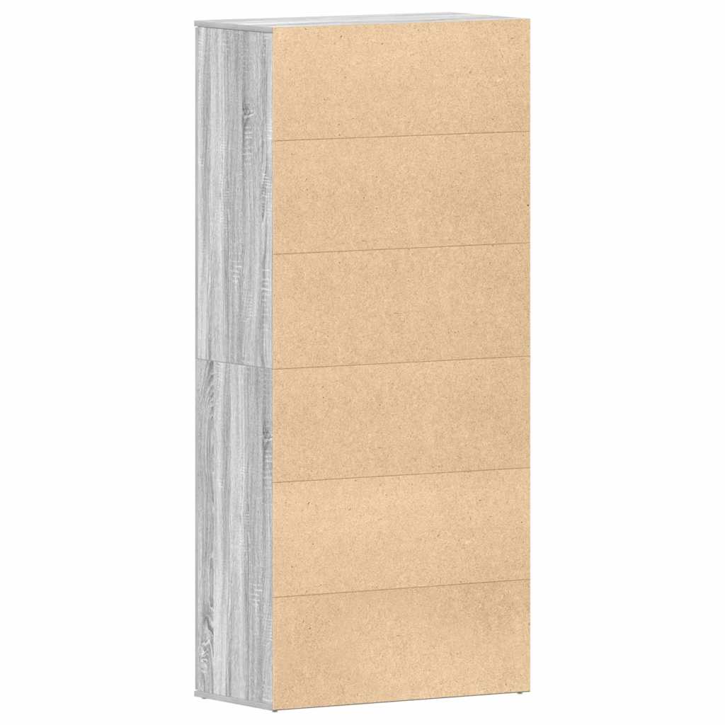 Skoskåp med dörr Grå 80 x 39 x 180 cm Konstruerat trä