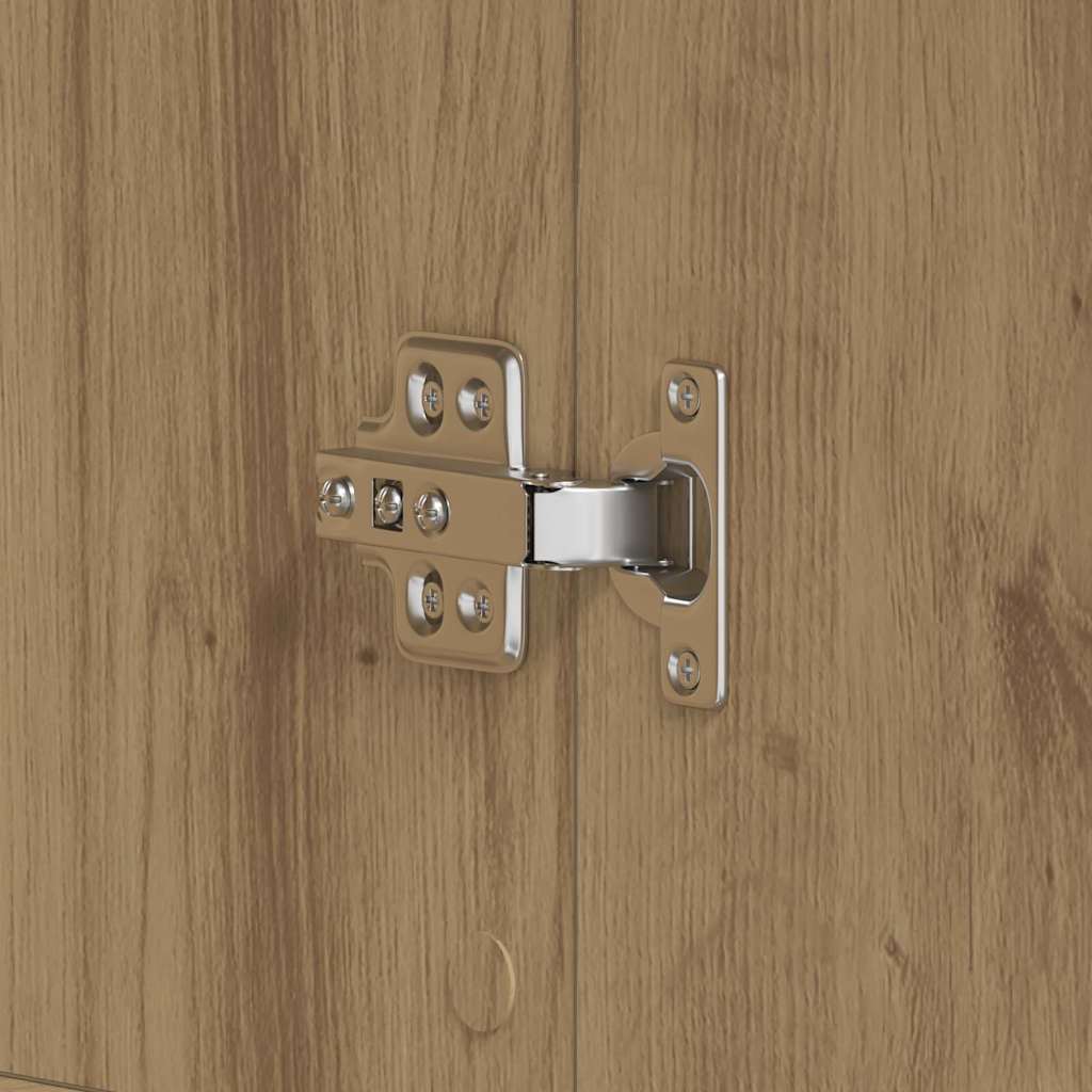 Skoskåp med dörr Brun 80 x 39 x 180 cm Konstruerat trä