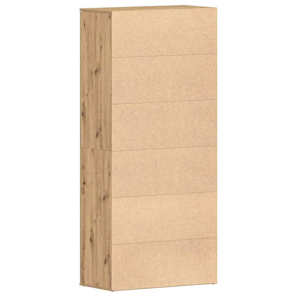 Skoskåp med dörr Brun 80 x 39 x 180 cm Konstruerat trä