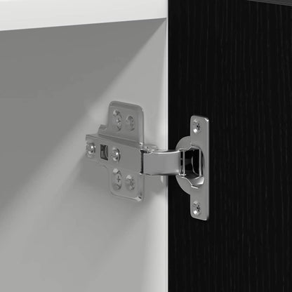 Mikrovågsugnsskåp Svart ek 60 x 57 x 207 cm Konstruerat trä