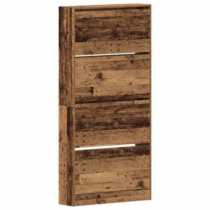 Skåp för skor Gammalt trä 80 x 21 x 163.5 cm Konstruerat trä