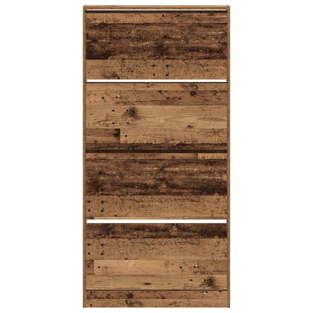 Skåp för skor Gammalt trä 80 x 21 x 163.5 cm Konstruerat trä