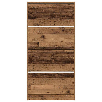 Skåp för skor Gammalt trä 80 x 21 x 163.5 cm Konstruerat trä