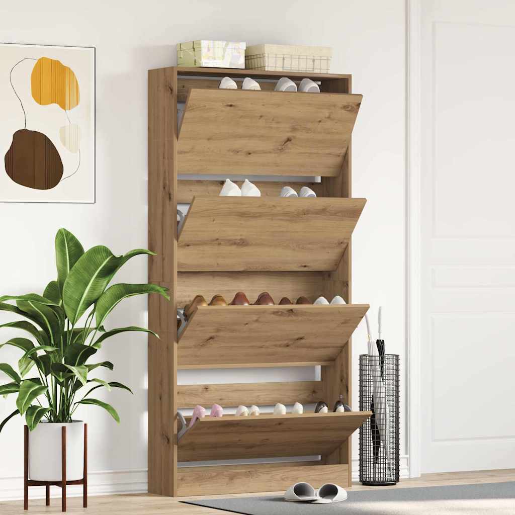 Skåp för skor artisan ek 80 x 21 x 163.5 cm Konstruerat trä