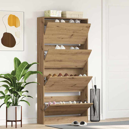 Skåp för skor artisan ek 80 x 21 x 163.5 cm Konstruerat trä