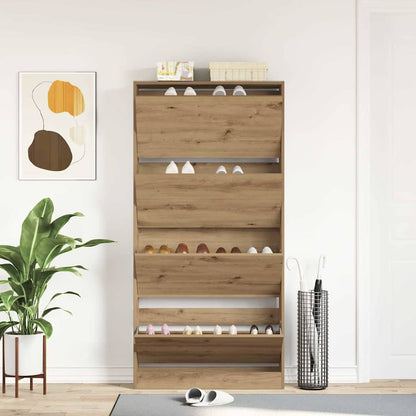 Skåp för skor artisan ek 80 x 21 x 163.5 cm Konstruerat trä