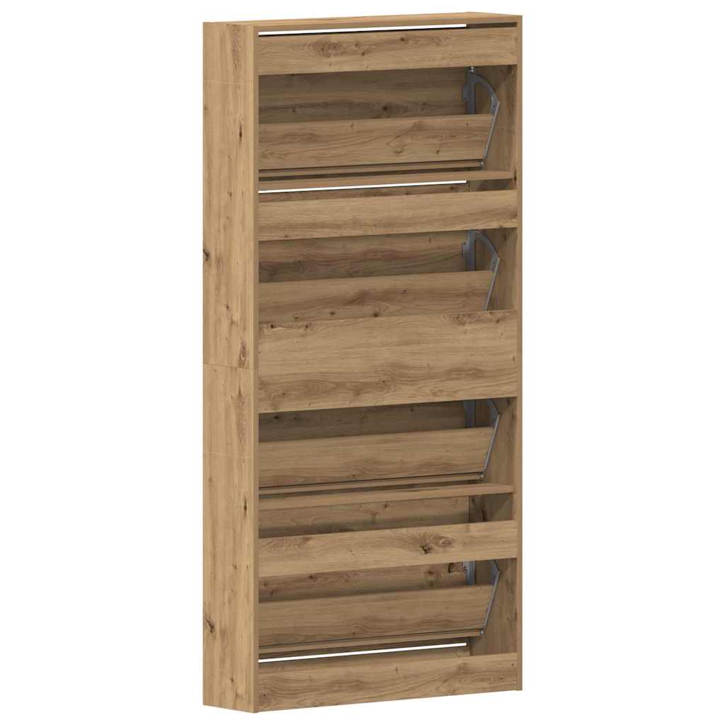 Skåp för skor artisan ek 80 x 21 x 163.5 cm Konstruerat trä