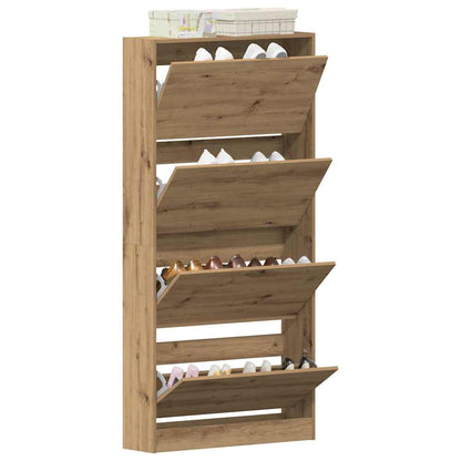 Skåp för skor artisan ek 80 x 21 x 163.5 cm Konstruerat trä