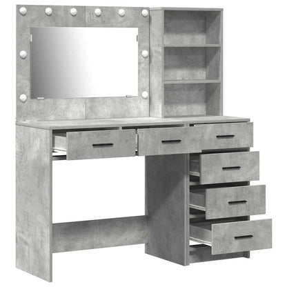 Sminkbord Smyckebord med låda Grå 78.5 x 41 x 135 cm
