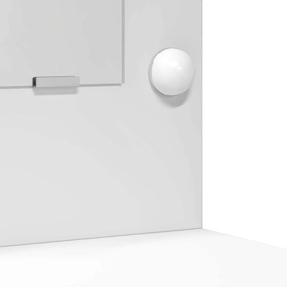 Smyckebord med låda 2 pcs Vit 50 x 41 x 135 cm Konstruerat trä