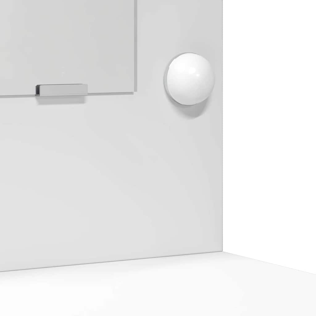 Smyckebord med låda 2 pcs Vit 40 x 41 x 75 cm Konstruerat trä