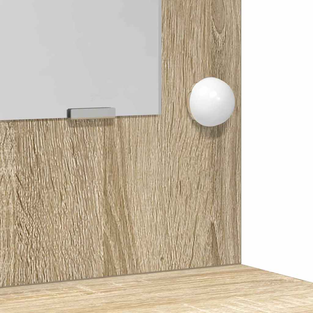 Smyckebord med låda 2 pcs Brun 40 x 41 x 75 cm Konstruerat trä