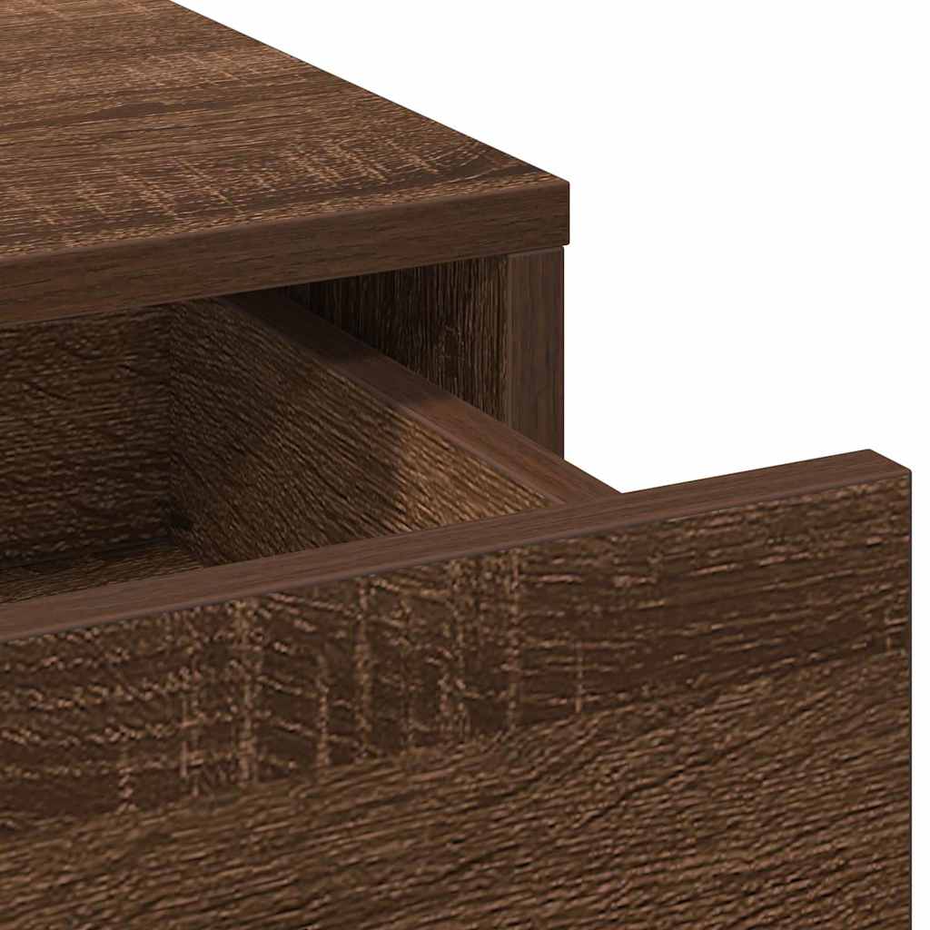 Smyckebord med låda 2 pcs Brun 40 x 41 x 75 cm Konstruerat trä