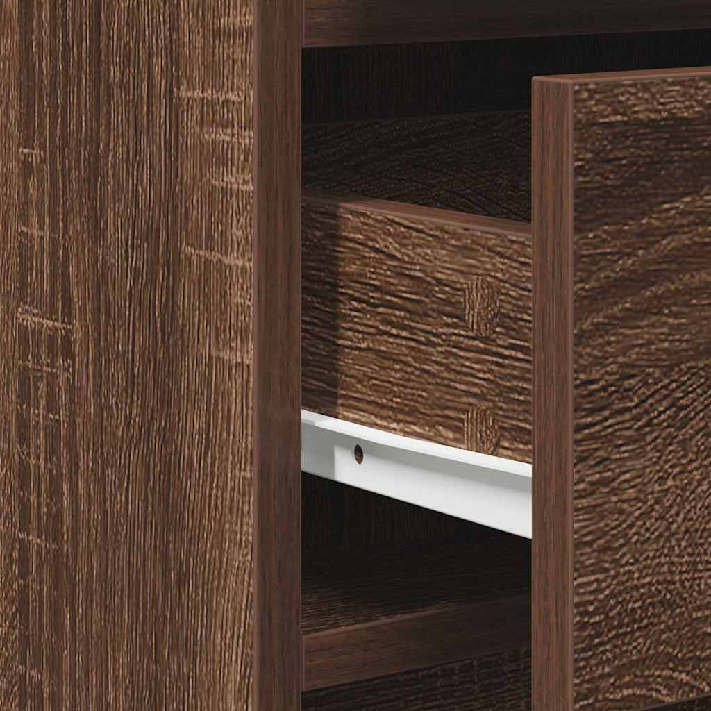 Smyckebord med låda 2 pcs Brun 40 x 41 x 75 cm Konstruerat trä