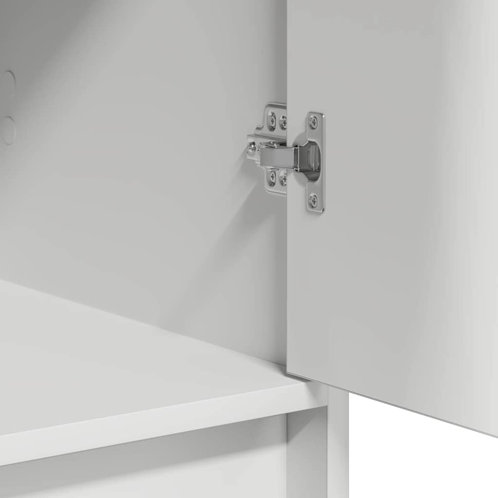 Smyckebord med låda 3 pcs Vit 40 x 41 x 75 cm Konstruerat trä