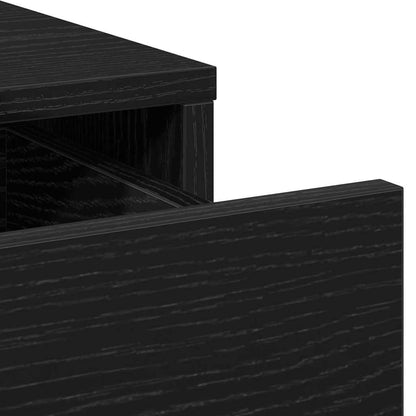 Smyckebord med låda Svart 50 x 41 x 135 cm Konstruerat trä