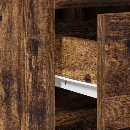 Smyckebord med låda Brun 50 x 41 x 135 cm Konstruerat trä