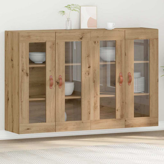 Väggskåp 2 pcs artisan ek 69.5 x 34 x 90 cm Konstruerat trä
