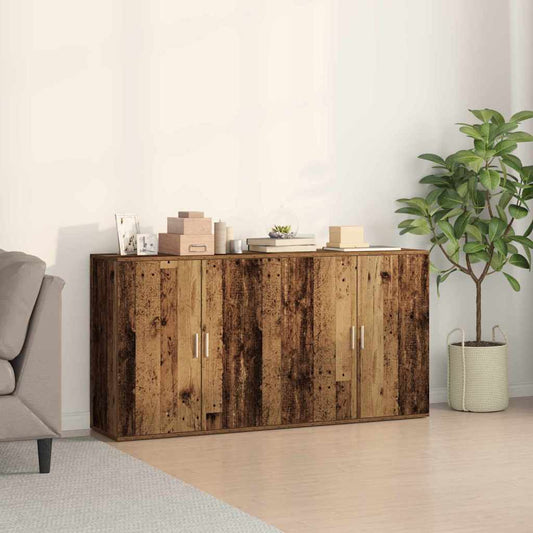 Skåp 2 pcs Gammalt trä 79 x 38 x 80 cm Konstruerat trä