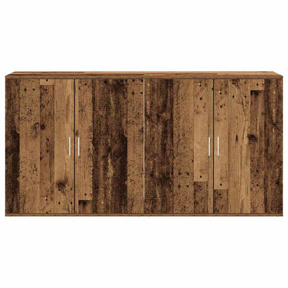 Skåp 2 pcs Gammalt trä 79 x 38 x 80 cm Konstruerat trä