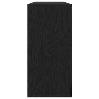 Skåp 2 pcs Svart ek 79 x 38 x 80 cm Konstruerat trä