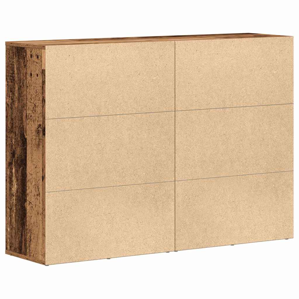 Skåp med låda 2 pcs Gammalt trä 60 x 31 x 84 cm Konstruerat trä