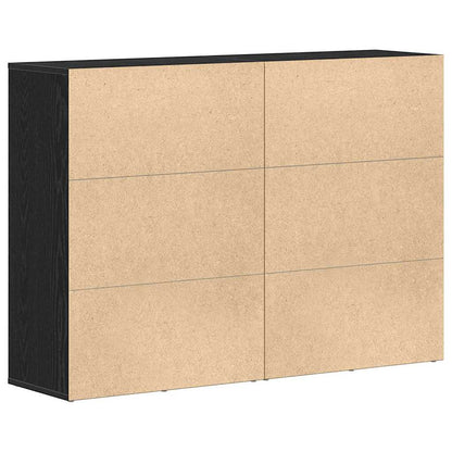 Skåp med låda 2 pcs Svart ek 60 x 31 x 84 cm Konstruerat trä