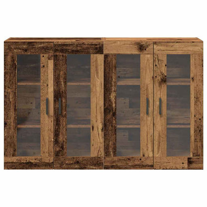 Väggskåp 2 pcs Gammalt trä 69.5 x 34 x 90 cm Konstruerat trä