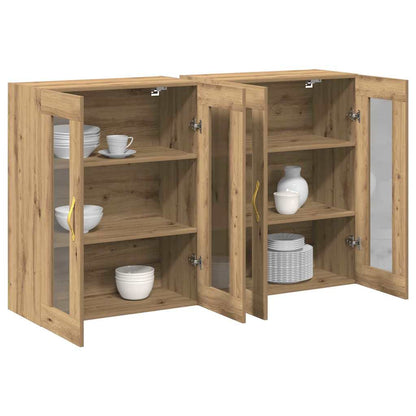 Väggskåp 2 pcs artisan ek 69.5 x 34 x 90 cm Konstruerat trä