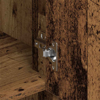 Högskåp med låda Gammalt trä 80 x 33 x 150 cm Konstruerat trä