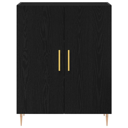 Skåp 2 pcs Svart ek 69.5 x 34 x 180 cm Konstruerat trä