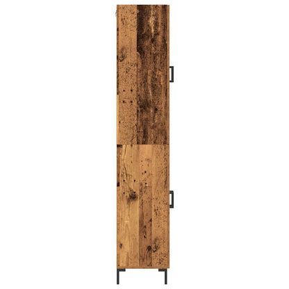 Skåp 2 pcs Gammalt trä 69.5 x 34 x 180 cm Konstruerat trä