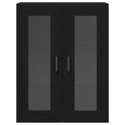 Skåp 2 pcs Svart ek 69.5 x 34 x 180 cm Konstruerat trä