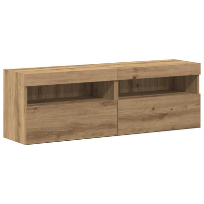 TV väggskåp set 6 pcs artisan ek 30.5 x 30 x 102 cm