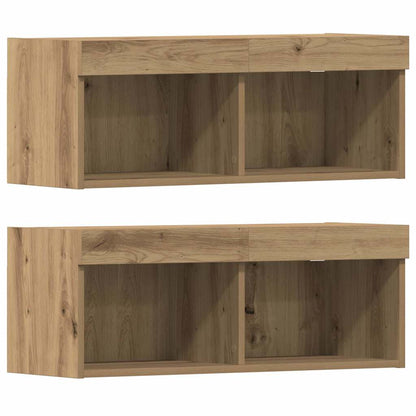 TV-skåp 4 pcs artisan ek 40.5 x 30 x 102 cm Konstruerat trä