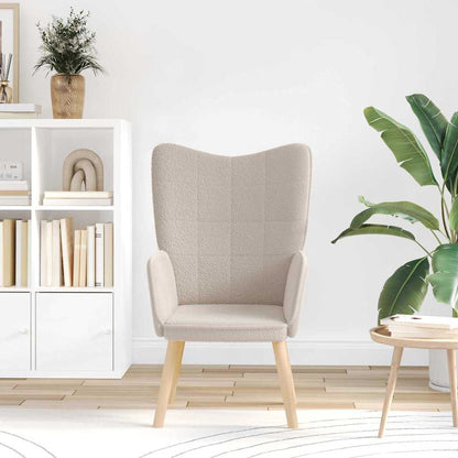 Fåtölj Ljusgrå 62 x 67 x 95,5 cm tyg