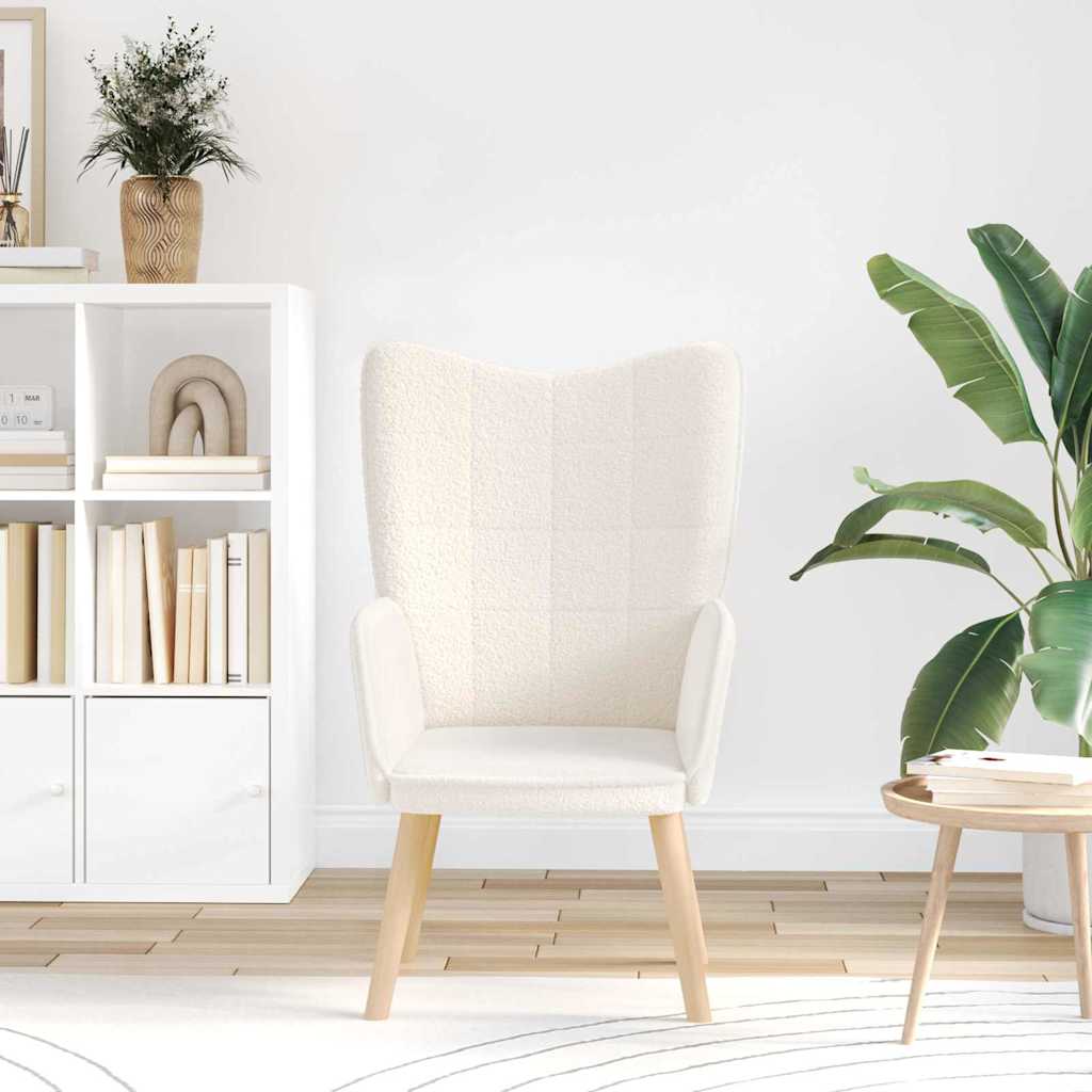 Fåtölj Kräm 62 x 67 x 95,5 cm tyg