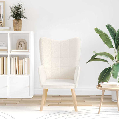 Fåtölj Kräm 62 x 67 x 95,5 cm tyg