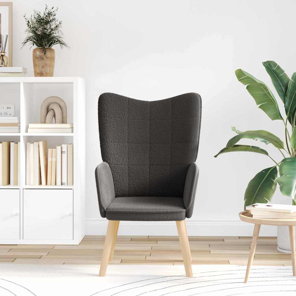 Fåtölj Mörkgrå 62 x 67 x 95,5 cm tyg