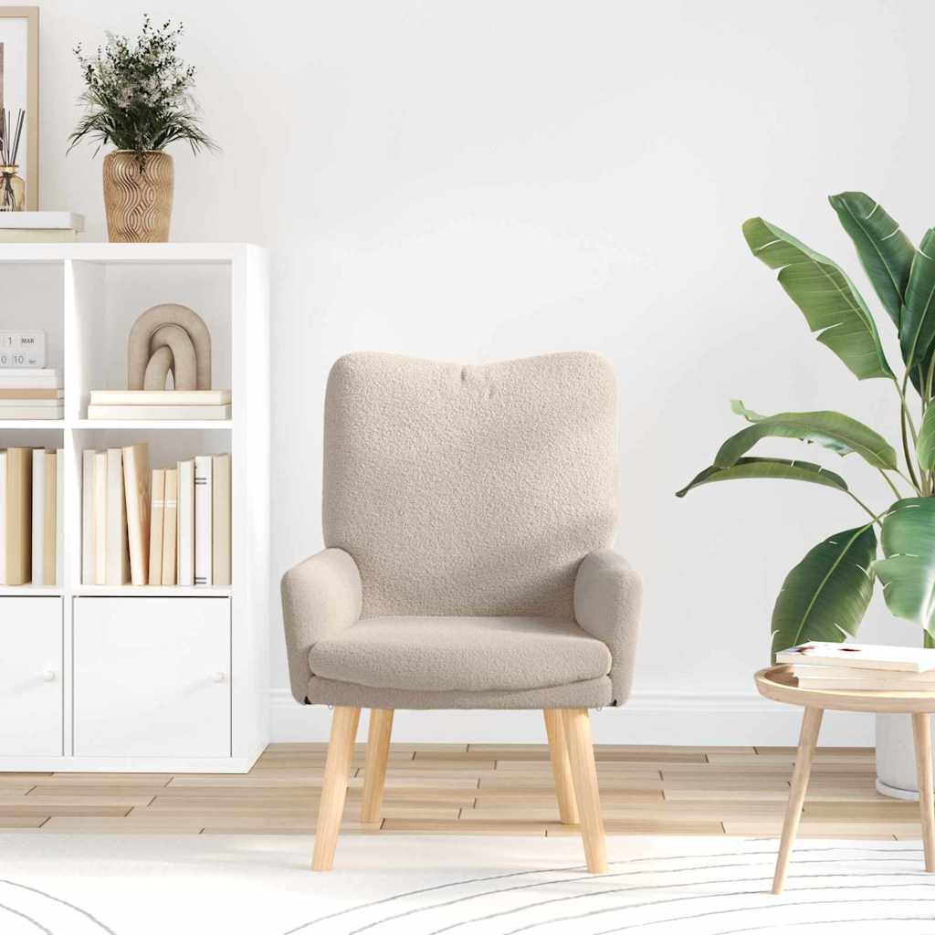 Fåtölj Ljusgrå 63 x 67 x 94 cm tyg