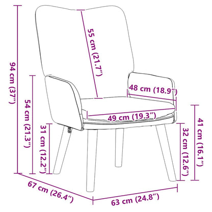 Fåtölj Svart 63 x 67 x 94 cm tyg