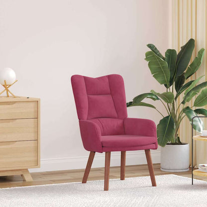 Fåtölj Vinröd 63 x 67 x 94 cm Sammet