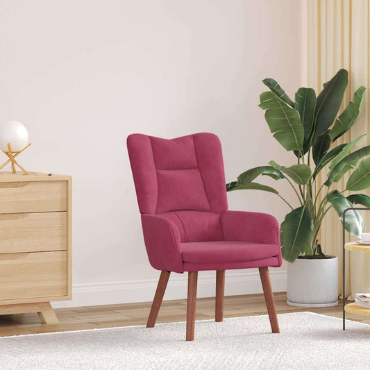 Fåtölj Vinröd 63 x 67 x 94 cm Sammet