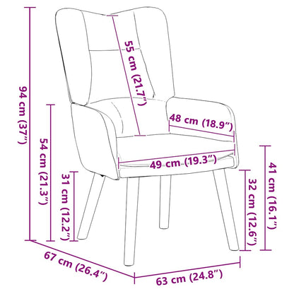 Fåtölj Gul 63 x 67 x 94 cm Sammet