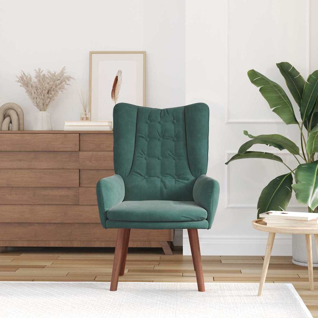 Fåtölj Grön Mörkgrön 63 x 67 x 94 cm Sammet