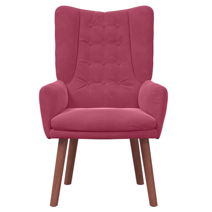 Fåtölj Vinröd 63 x 67 x 94 cm Sammet
