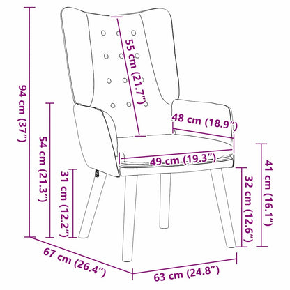 Fåtölj Svart 63 x 67 x 94 cm Sammet