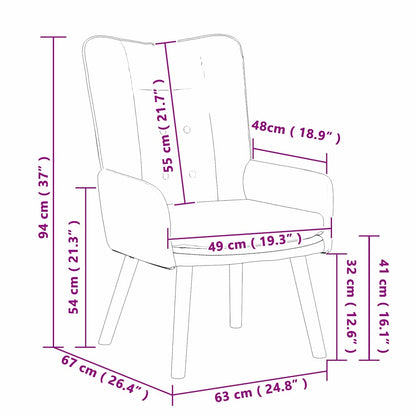 Fåtölj Grön Mörkgrön 63 x 67 x 94 cm tyg